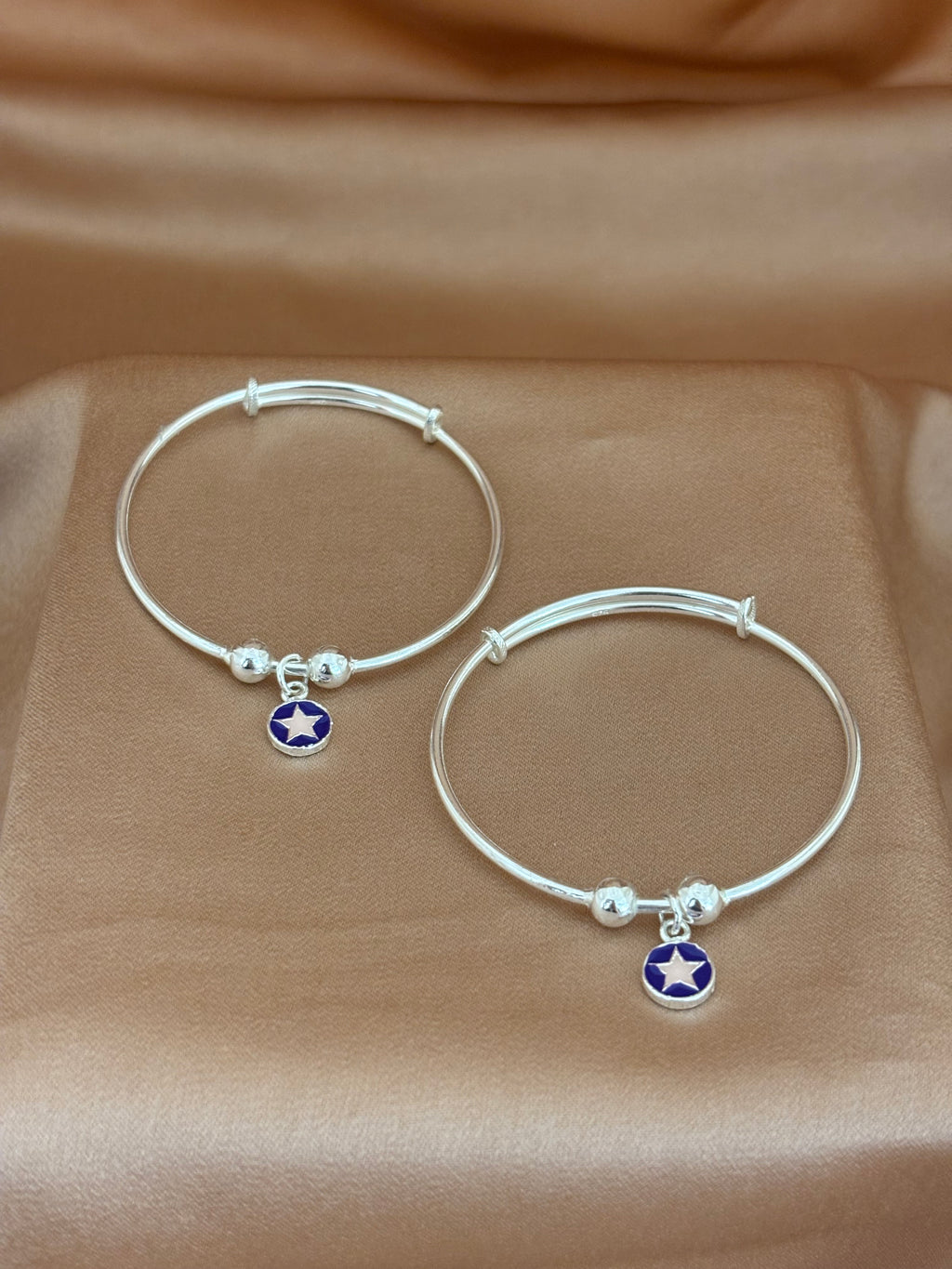 Twinkle Star Blue Enamel Kadli