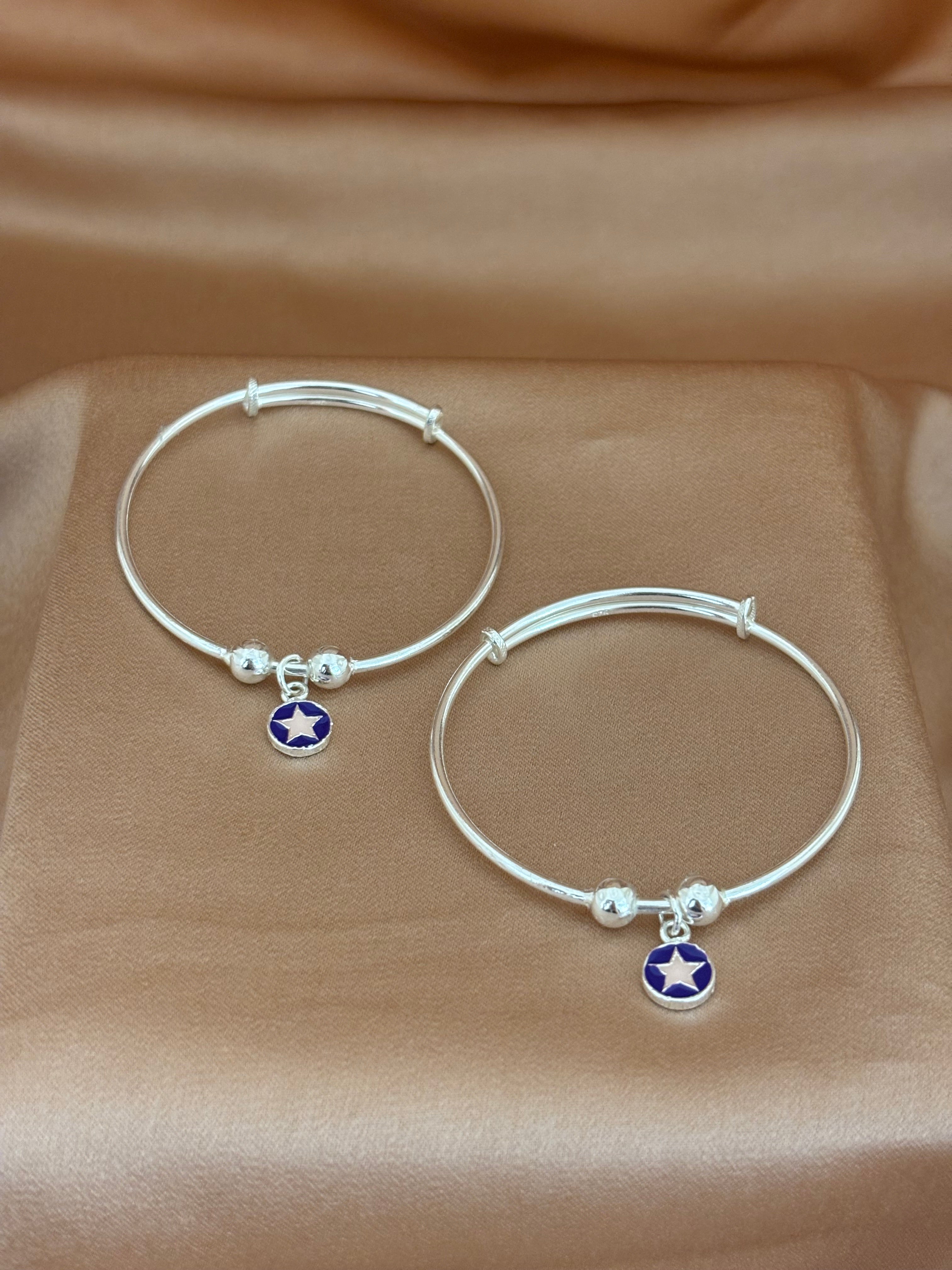 Twinkle Star Blue Enamel Kadli