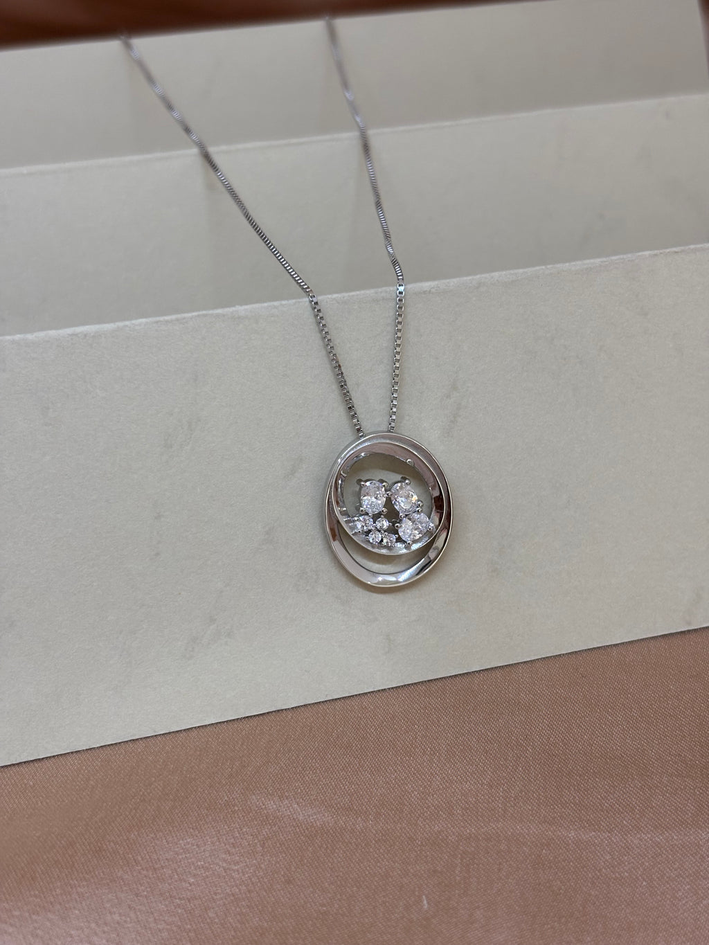 Floating Infinity Circle Necklace