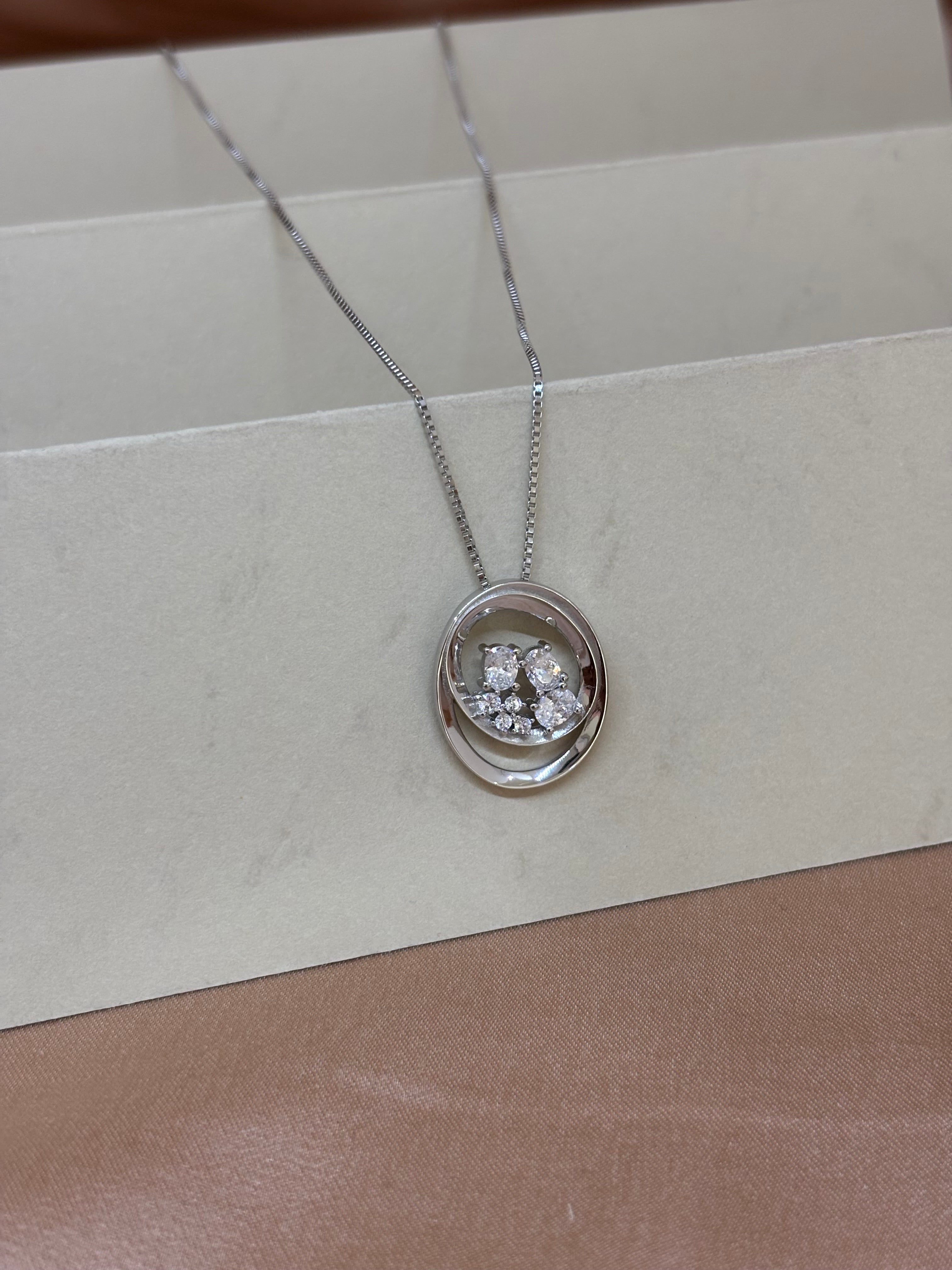 Floating Infinity Circle Necklace