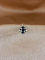 Midnight Blue Sunburst Nose Pin
