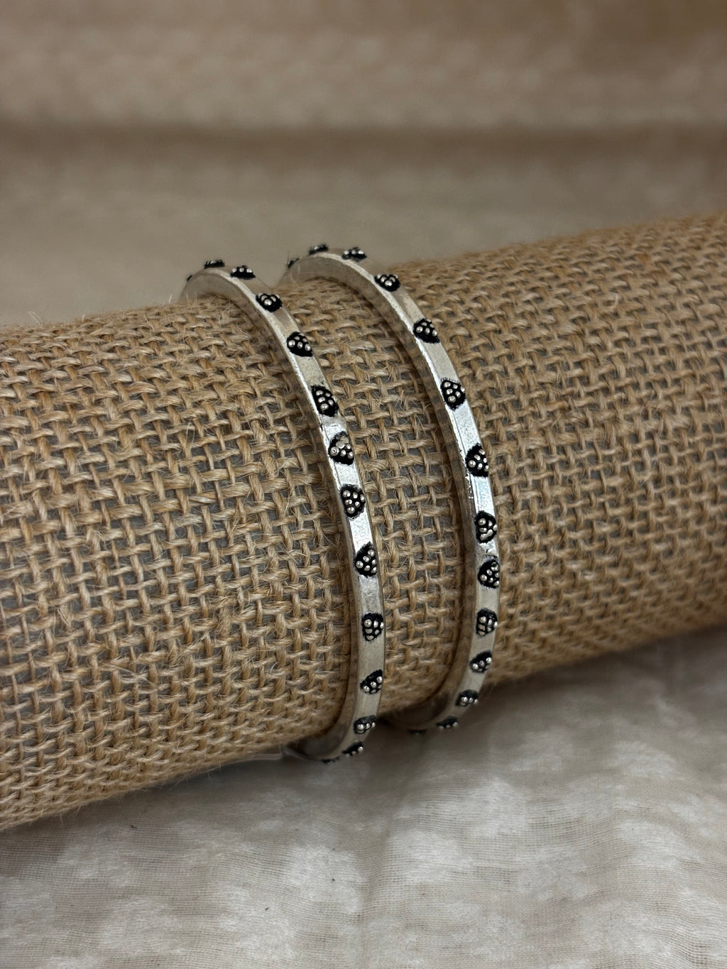 Granulated Cluster Antique Bangles