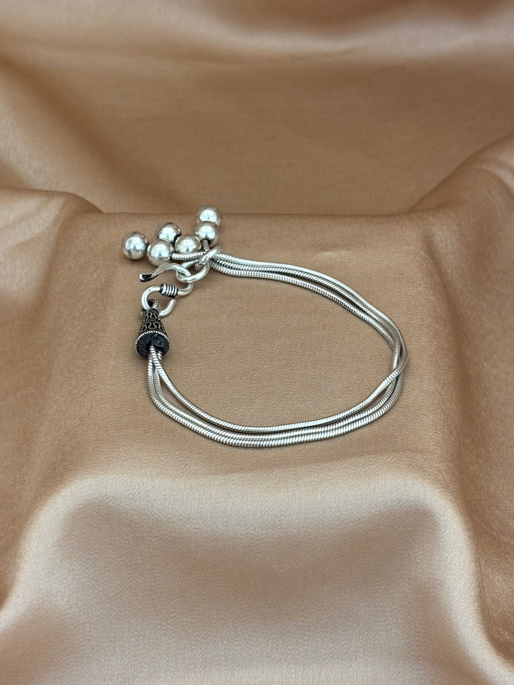 Layered Snake Chain Bracelet with Beads