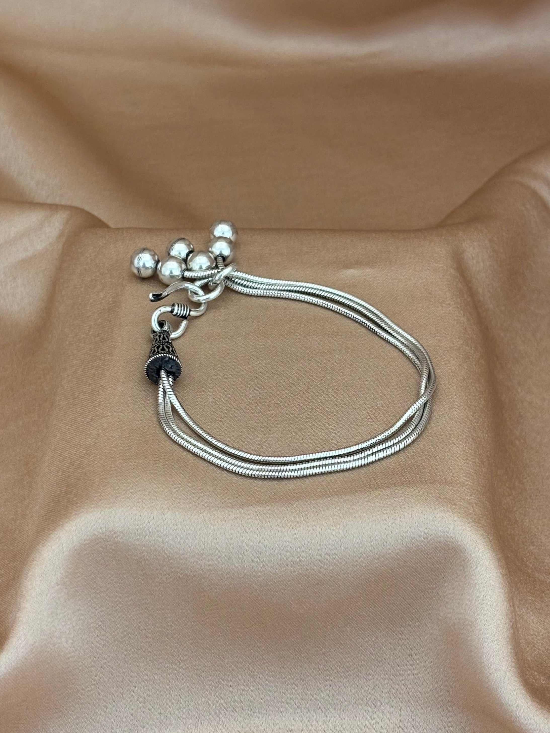 Layered Snake Chain Bracelet with Beads