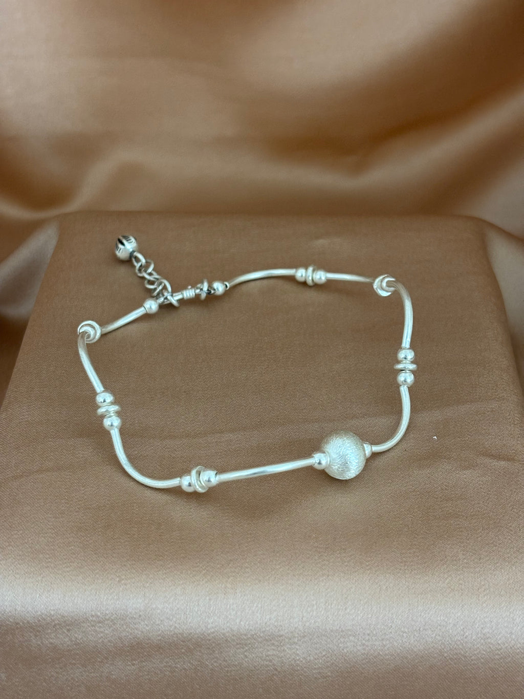 Frosted Globe Statement Anklet