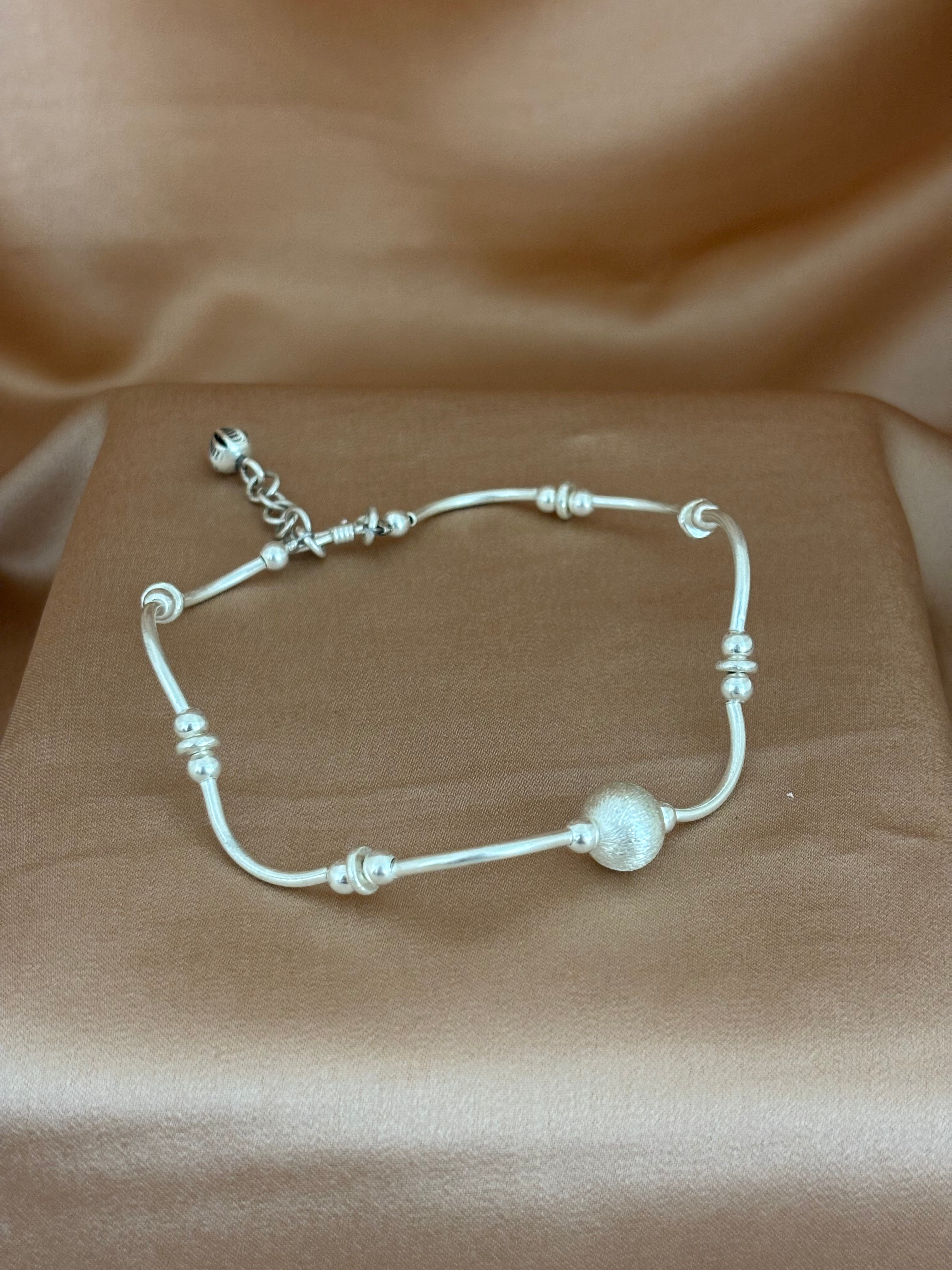 Frosted Globe Statement Anklet