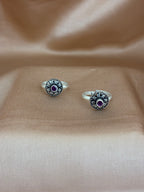 Sunburst Mandala Pink Stone Toe Rings