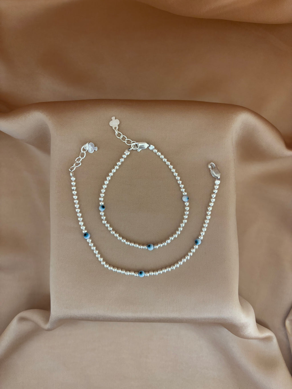Tiny Guardian Evil Eye Silver Payal