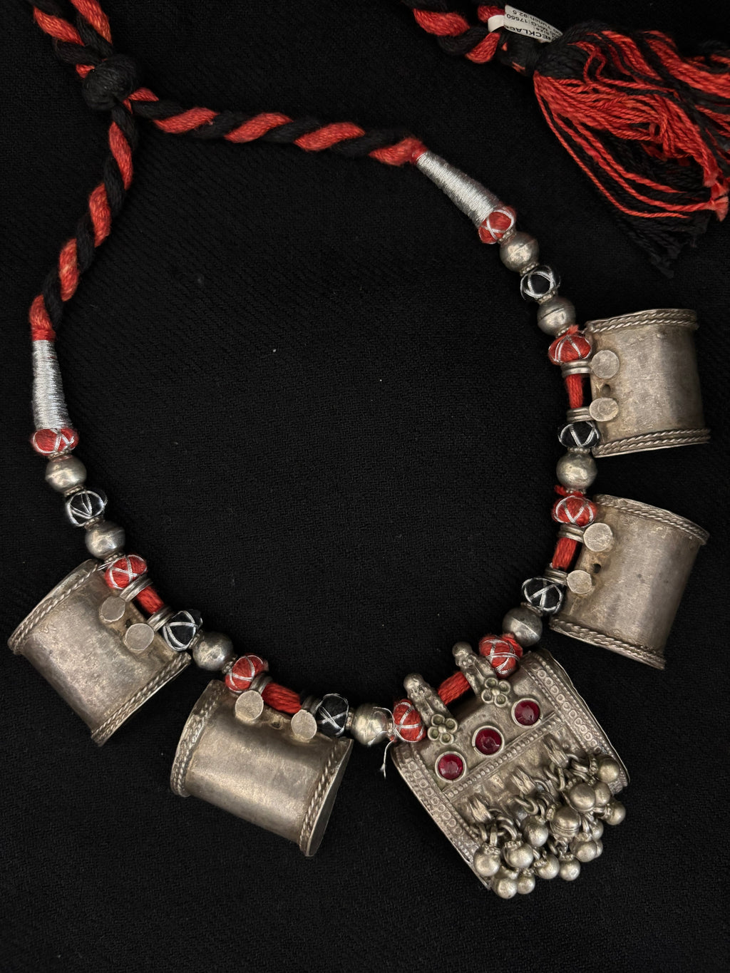 Tribal Amulet Tassel Antique Necklace