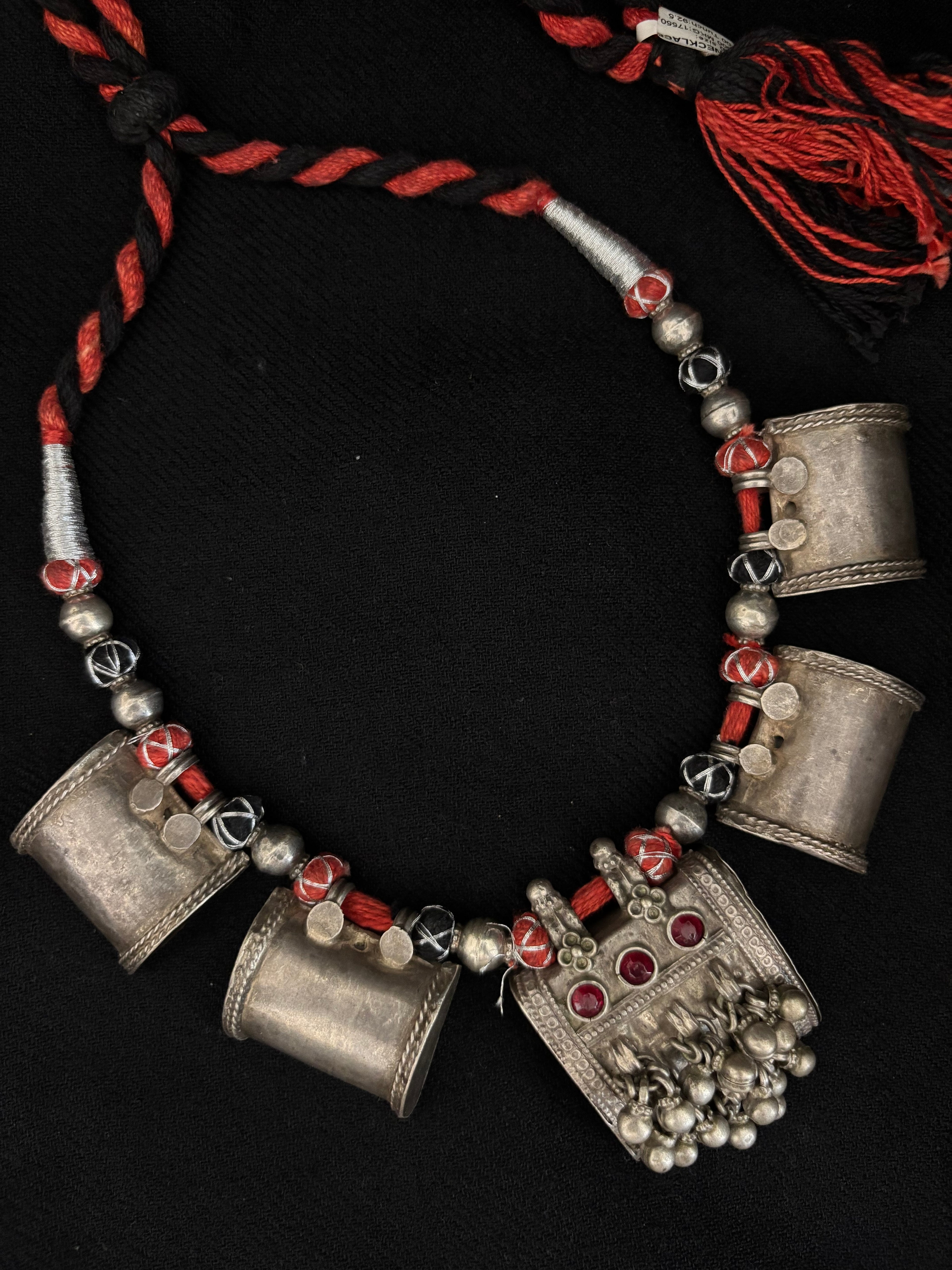 Tribal Amulet Tassel Antique Necklace