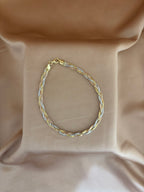 Tri-Tone Braided Twist Anklet