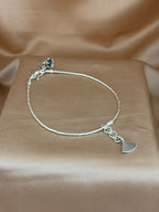 Minimalist Fan Charm Anklet