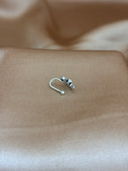 Trifold Petal Silver Nose Pin