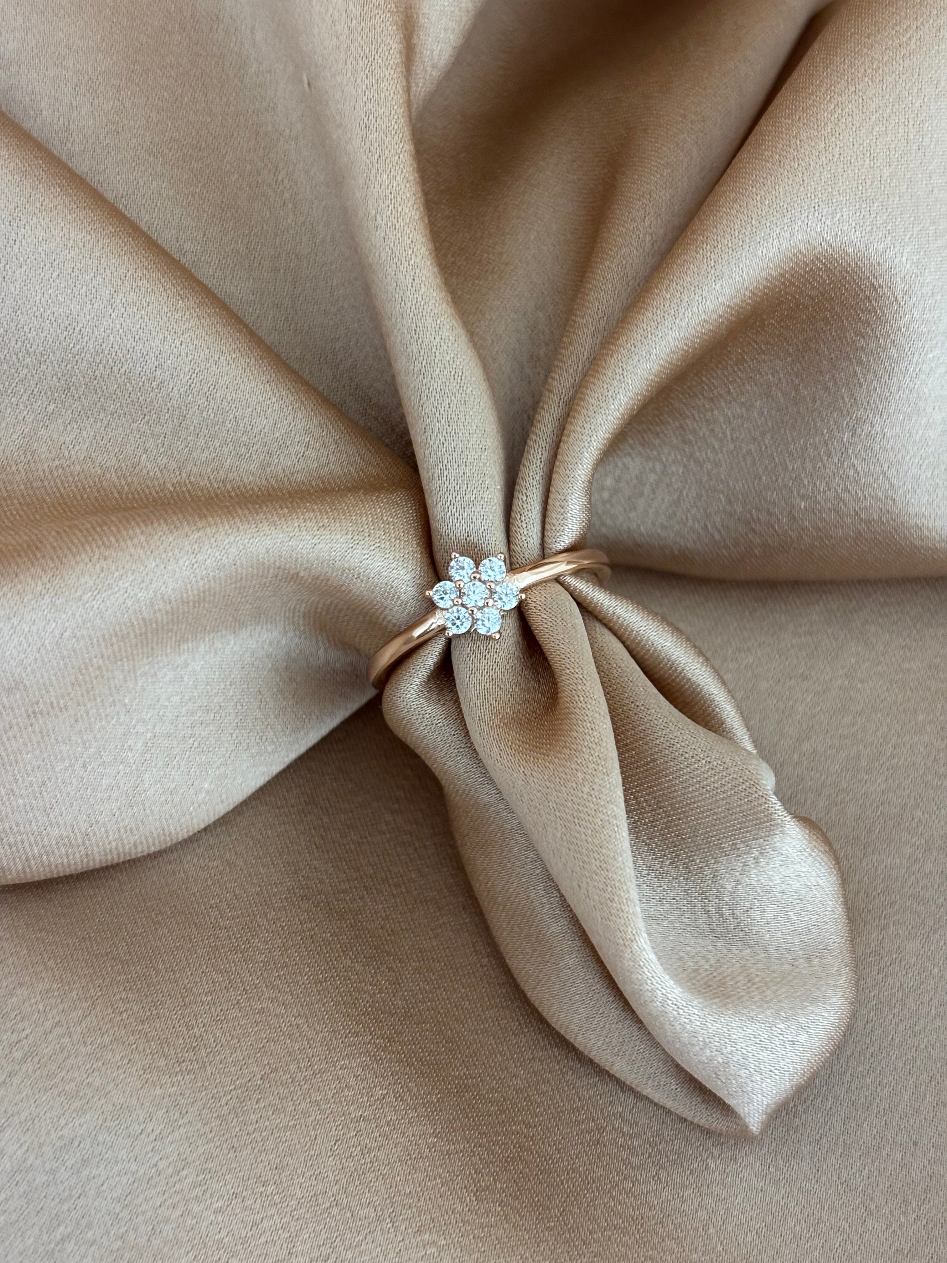 Rosegold Floral Blossom Ring