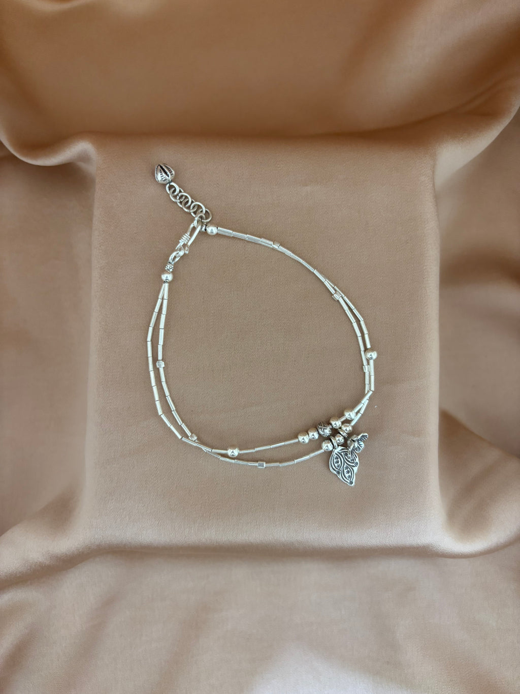 Twin-Layer Botanical Anklet