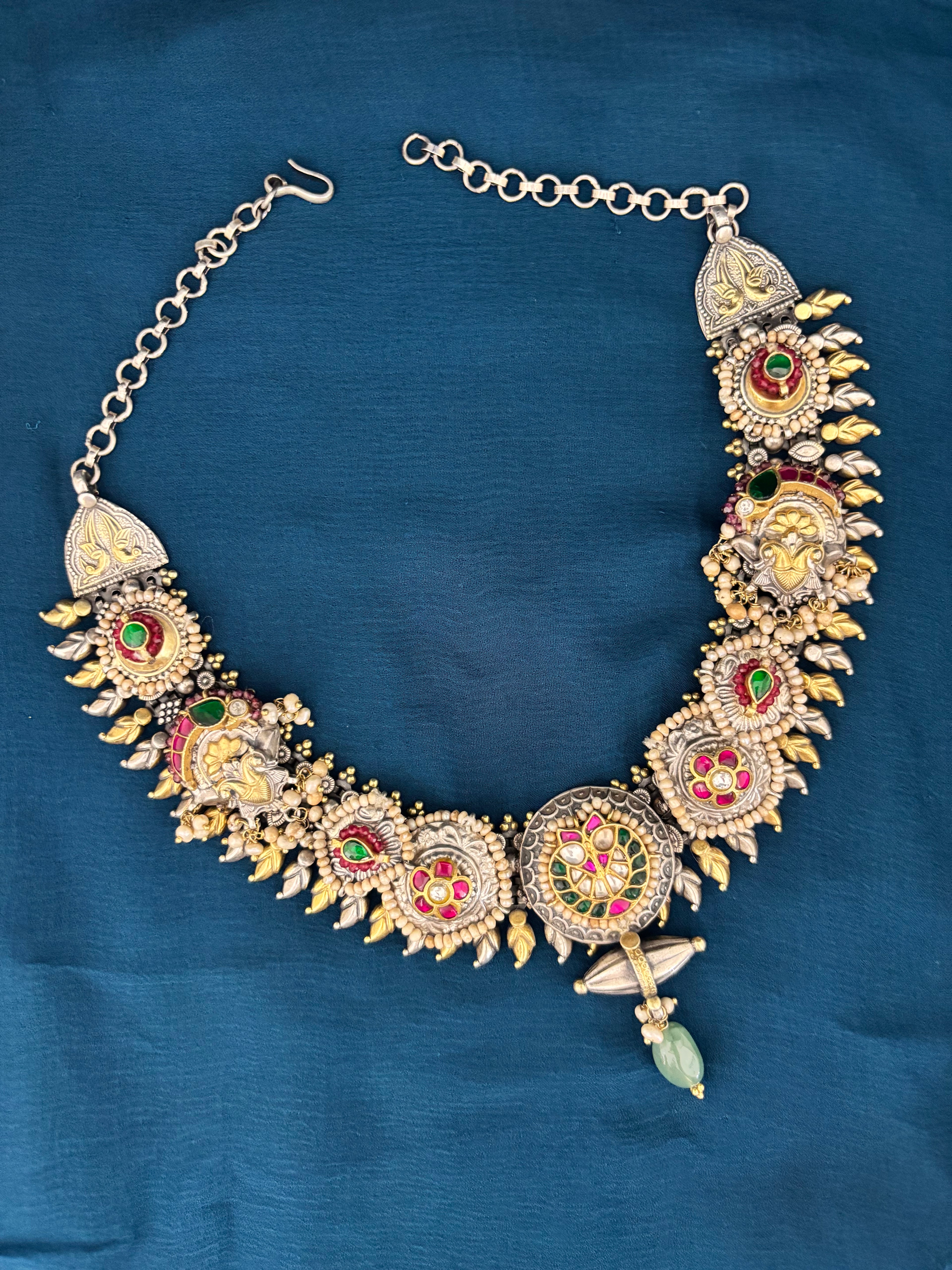 The Guttapusalu Inspired Dual-Tone Necklace