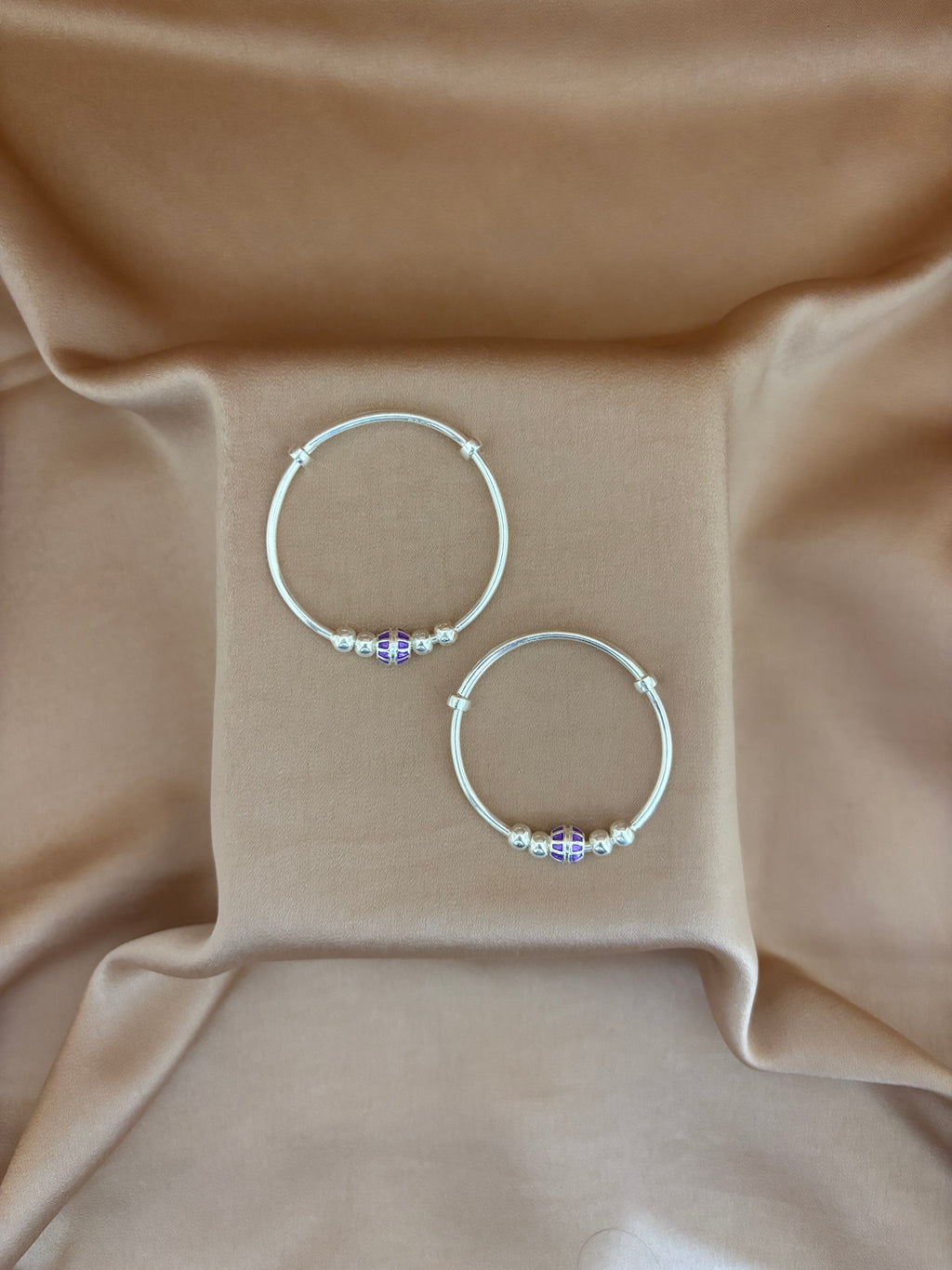 Royal Purple Lattice Bead Kadli Set