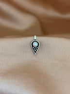 Pearlescent Dewdrop Silver Nose Pin