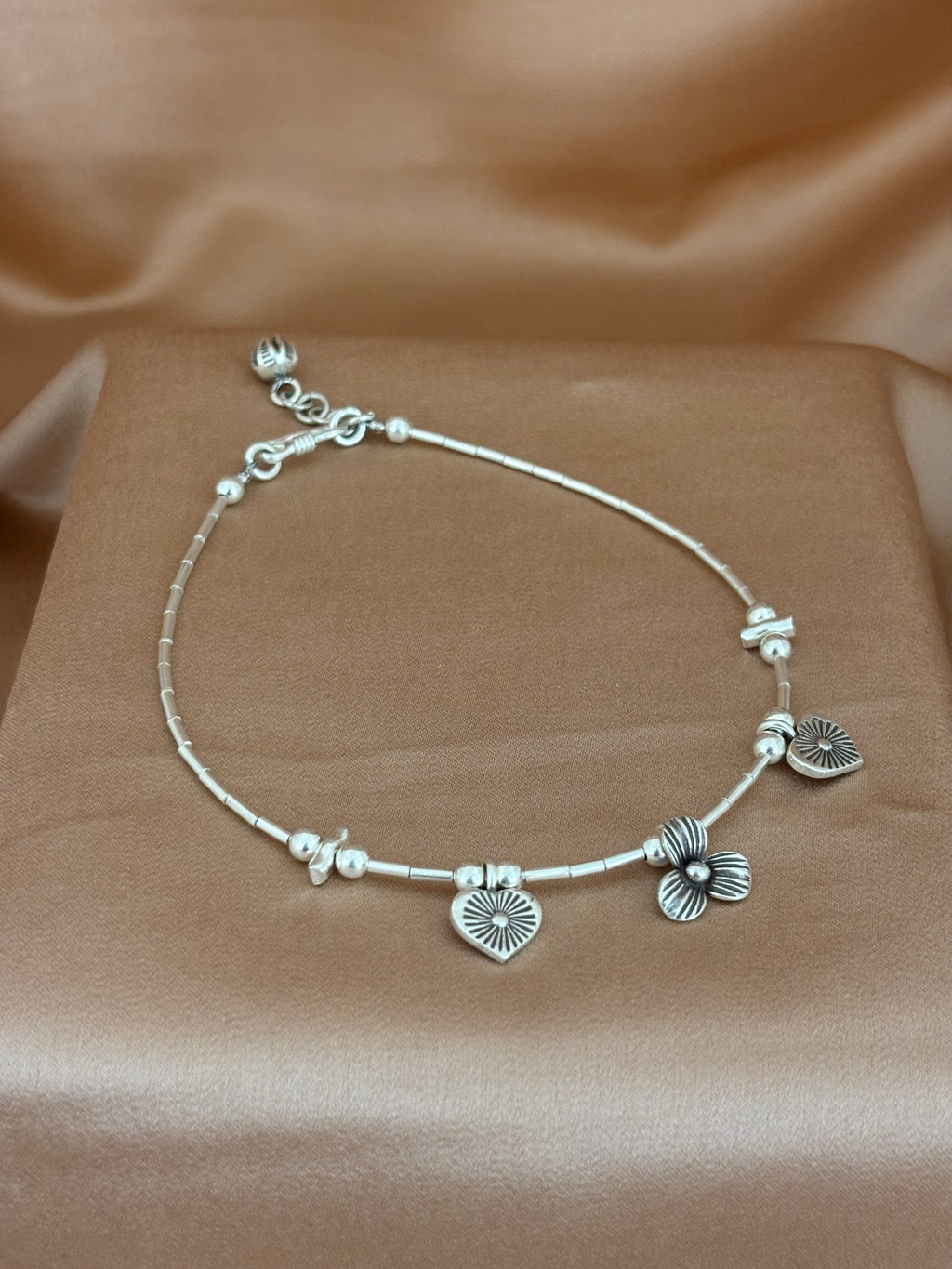Bohemian Multi-Charm Heart Anklet