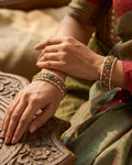 Floral Meenakari & Pearl Border Kada