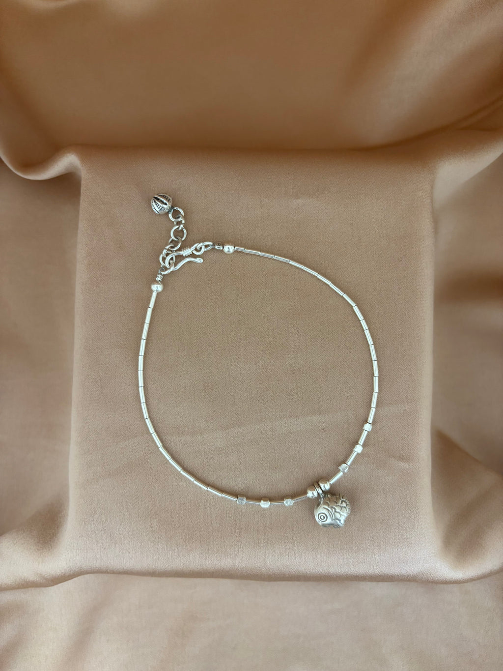 Piscine Charm Silver Link Anklet