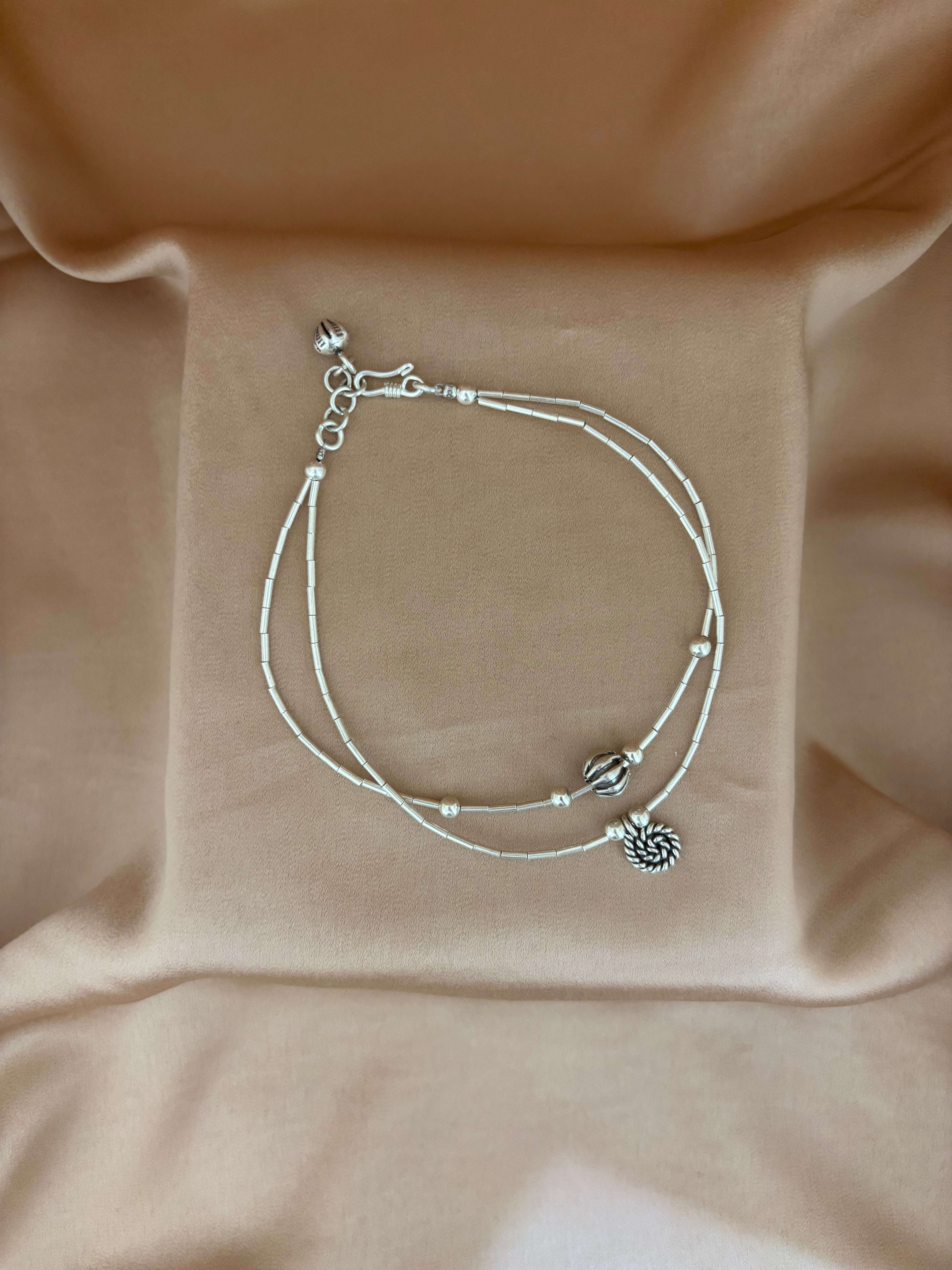 Double-Strand Boho Charm Anklet
