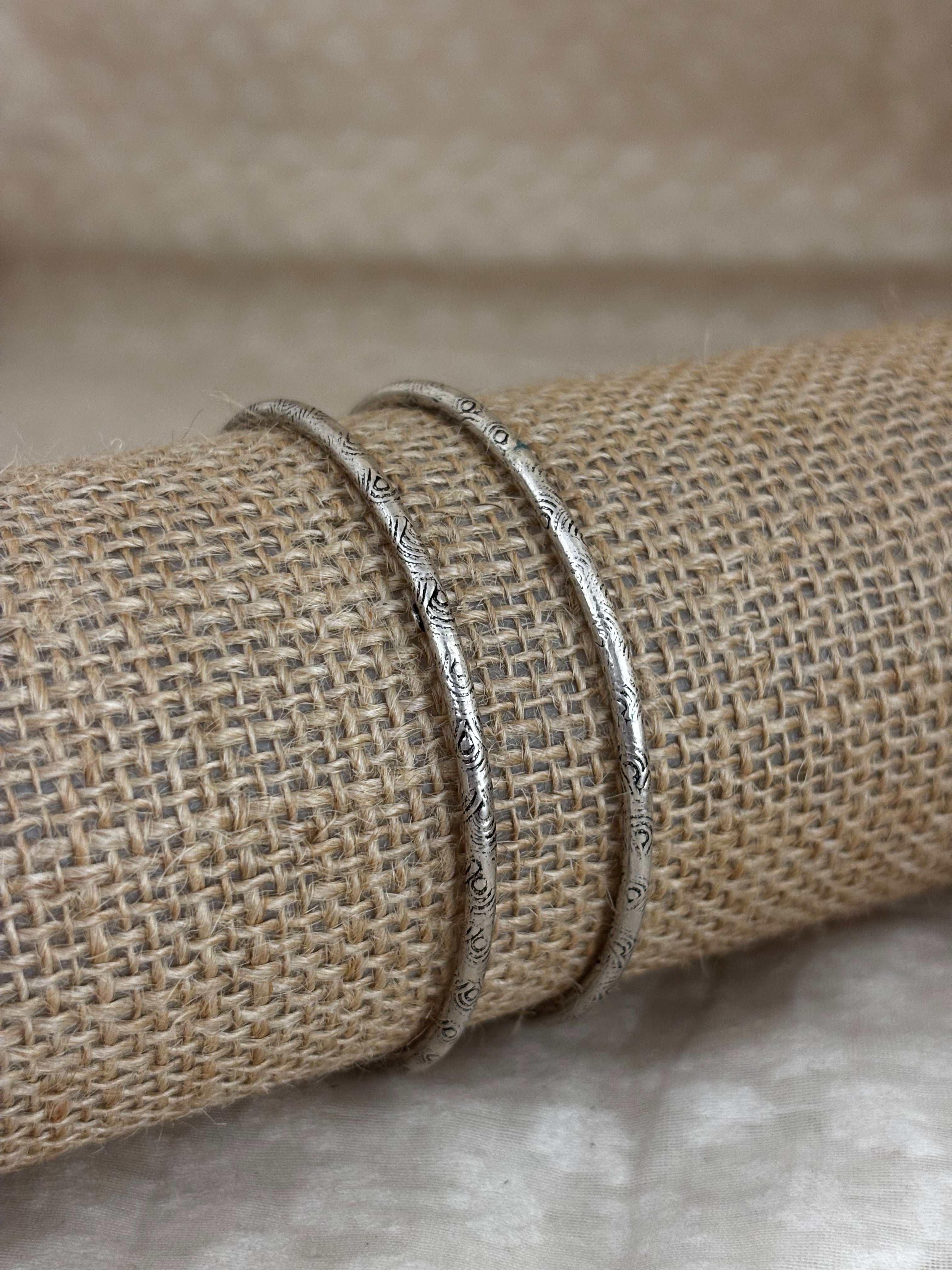 Ethereal Swirl Textured Bangles