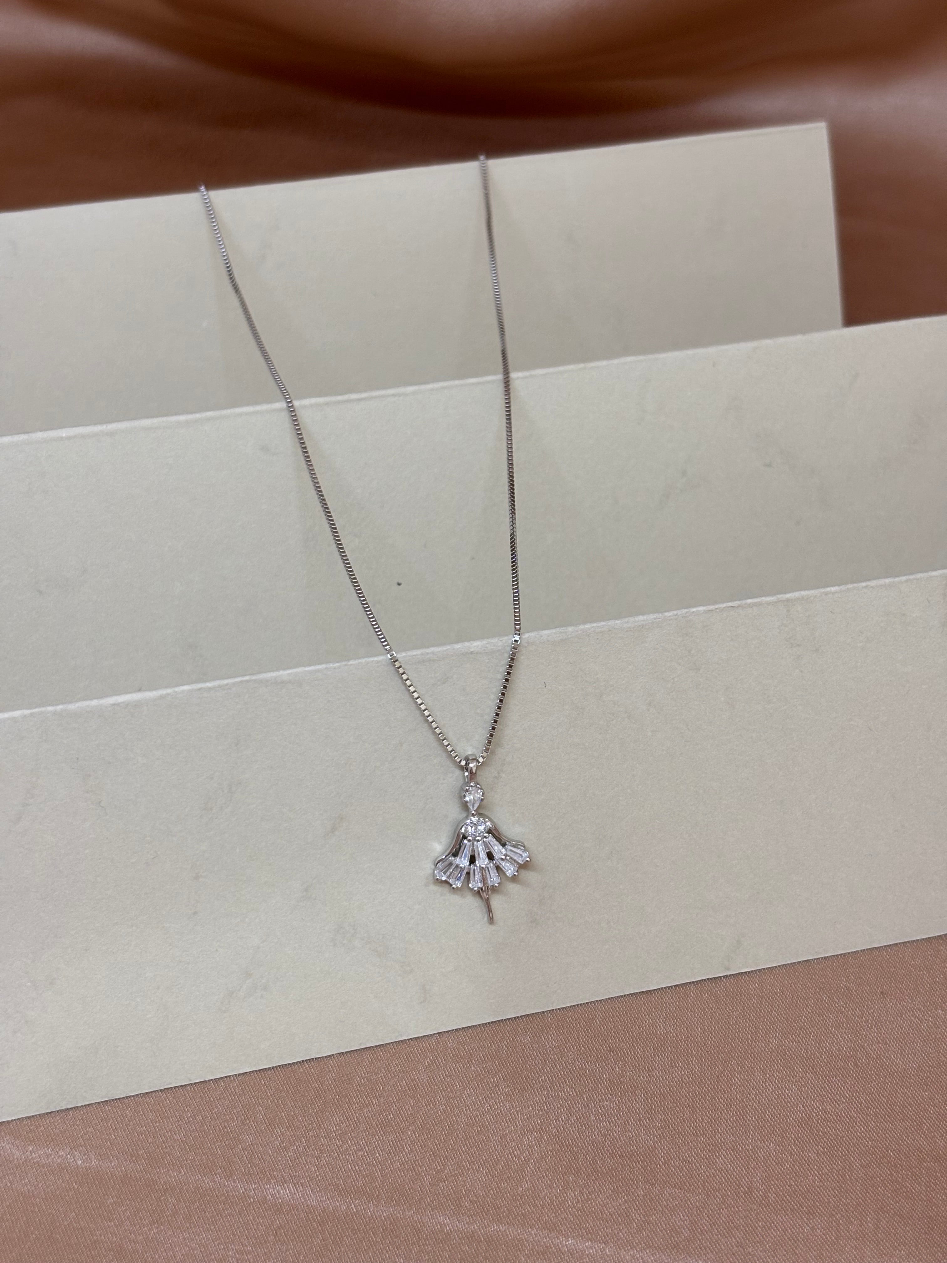 Sparkling Ballerina Pendant Necklace