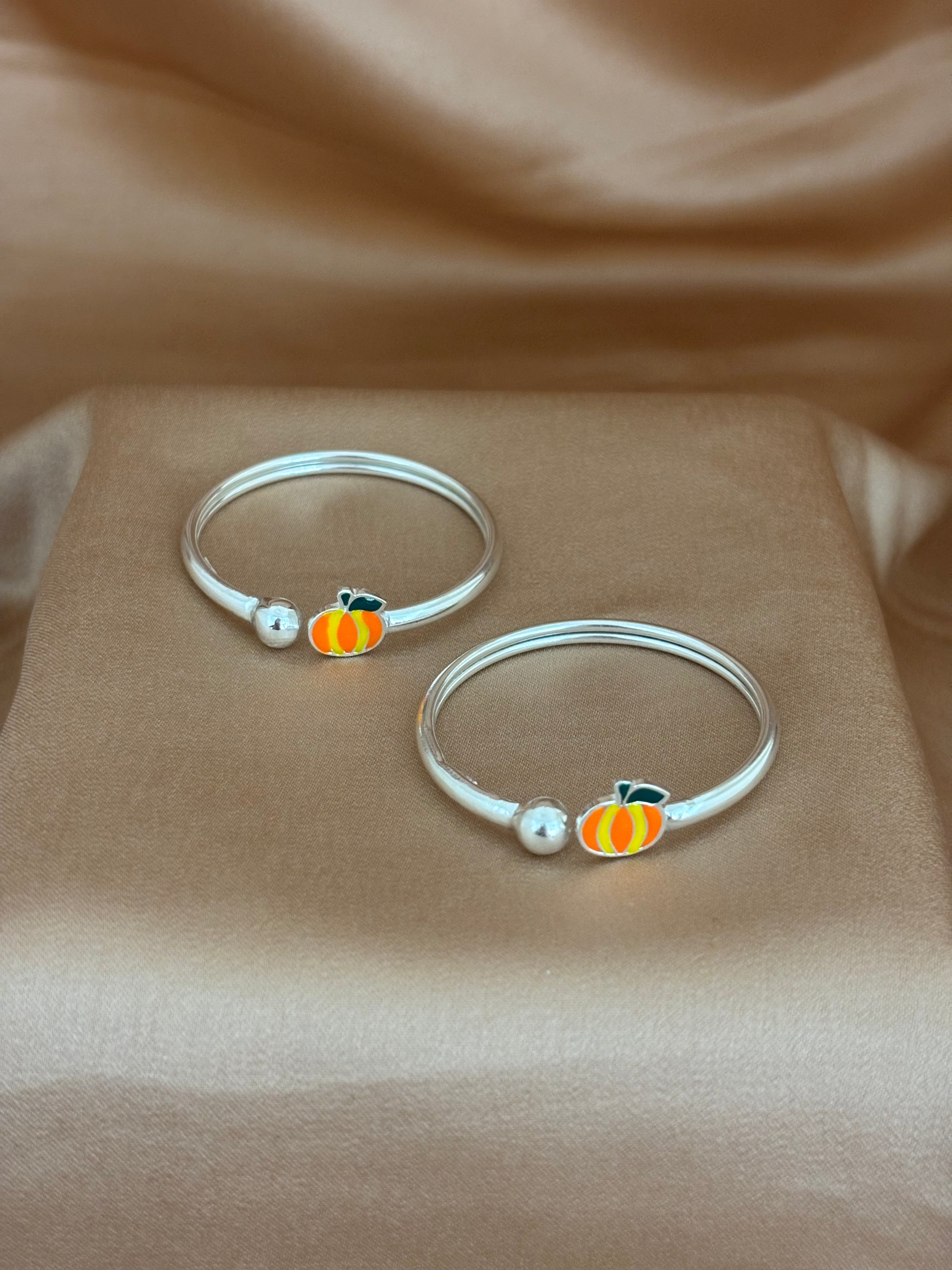 Harvest Pumpkin Silver Baby Kadli Set