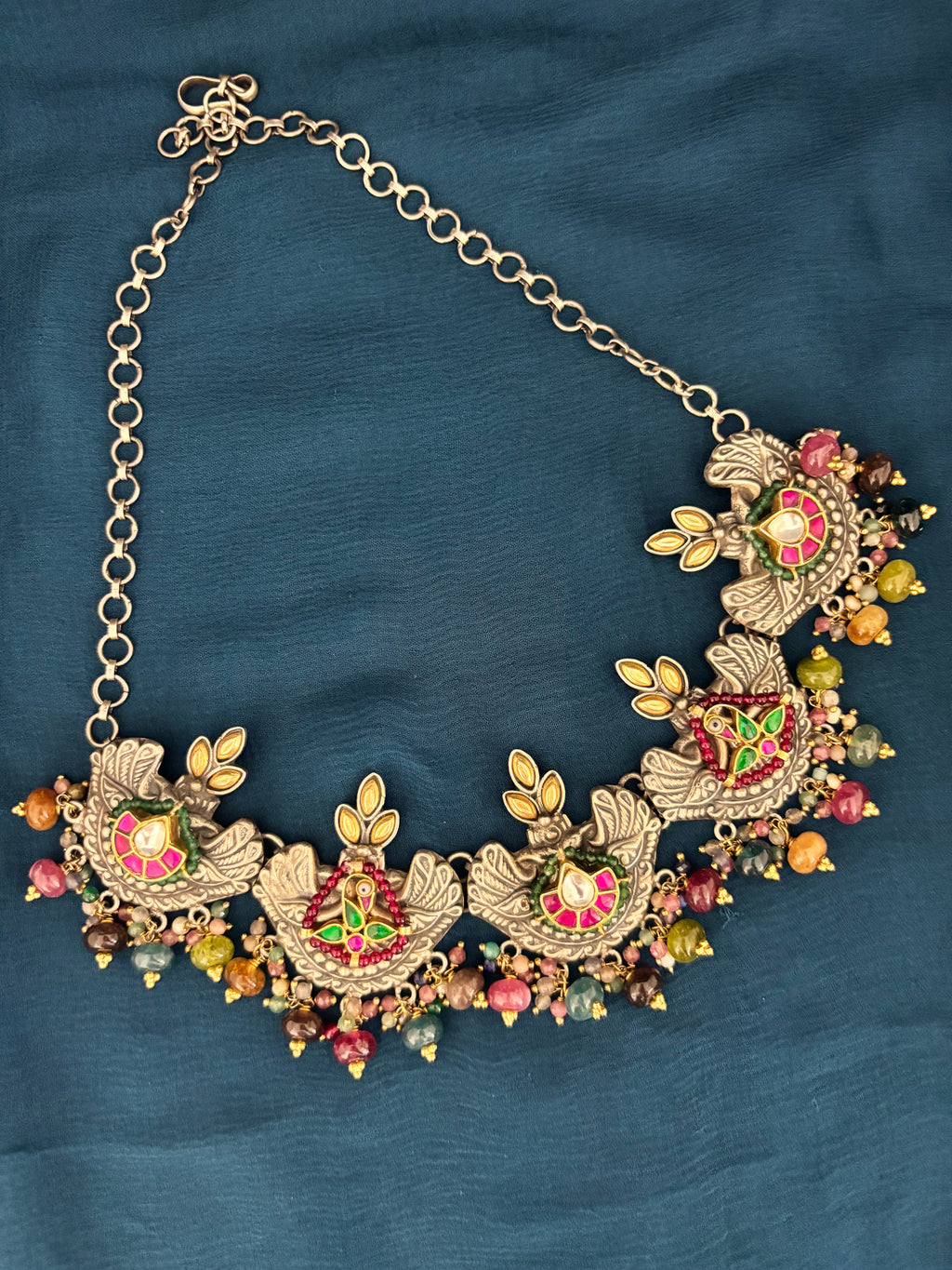 The Contemporary Nakshi Bird Charm Necklace