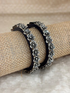 Midnight Bloom Floral Bangle