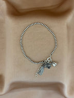 Delicate Bloom Silver Bead Bracelet