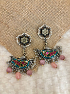 Floral Bloom Peacock Chandbalis