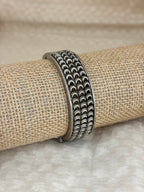Scalloped Layered Silver Cuff