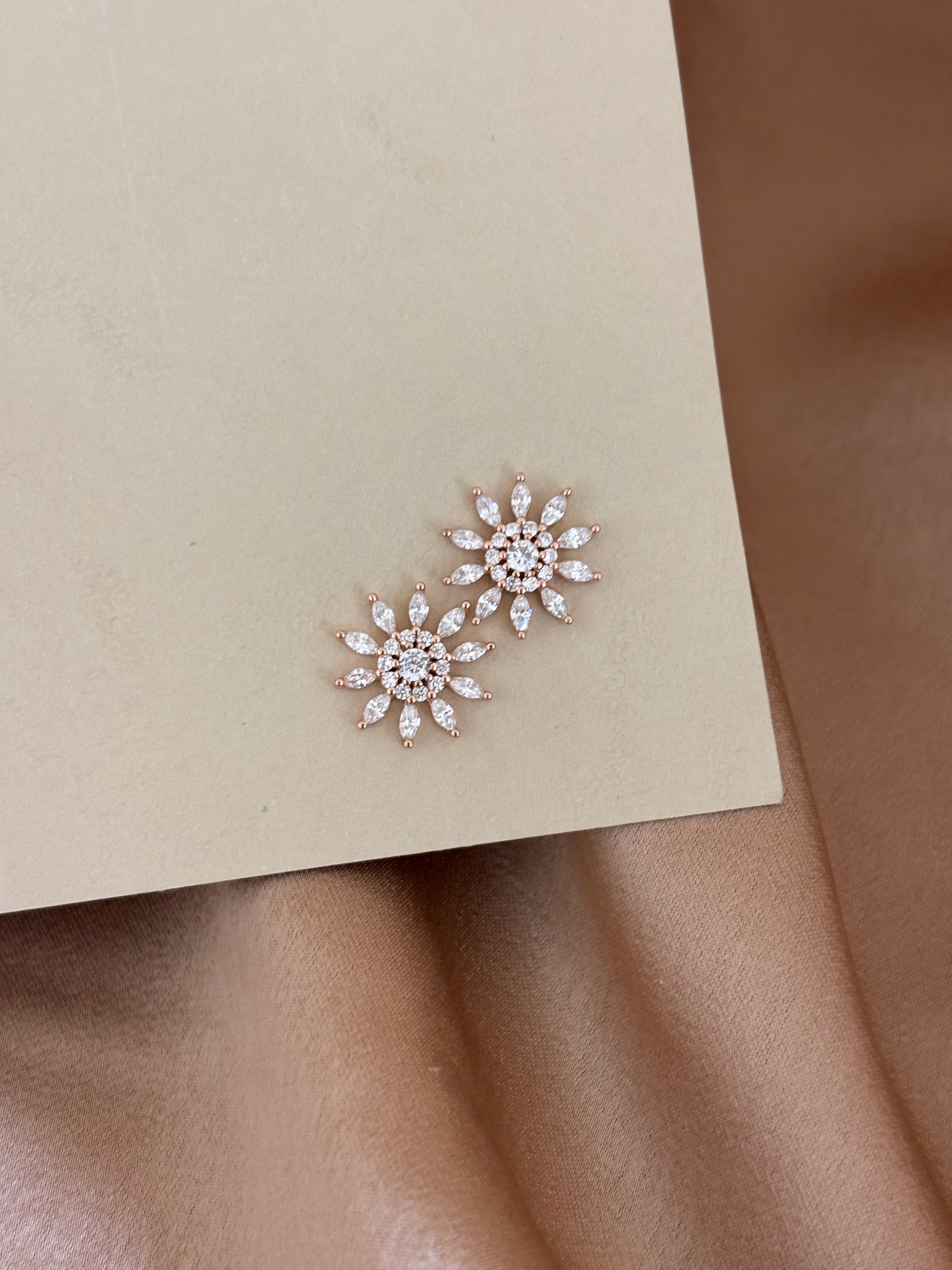 Sparkling Marquise Starburst Studs
