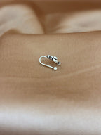 Floral Bloom Oxidized Silver Nose Pin