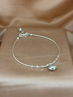 Piscine Charm Silver Link Anklet