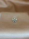 Polished Silver Five-Petal Blossom Nose Pin