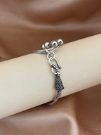 Layered Snake Chain Bracelet with Beads