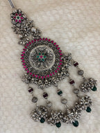 Floral Mandala Oxidized Silver Juda