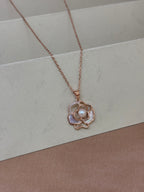 Rose Pearl Camellia Necklace