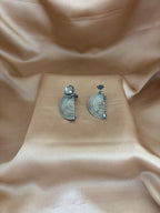 Contemporary Half-Moon Spiral Studs