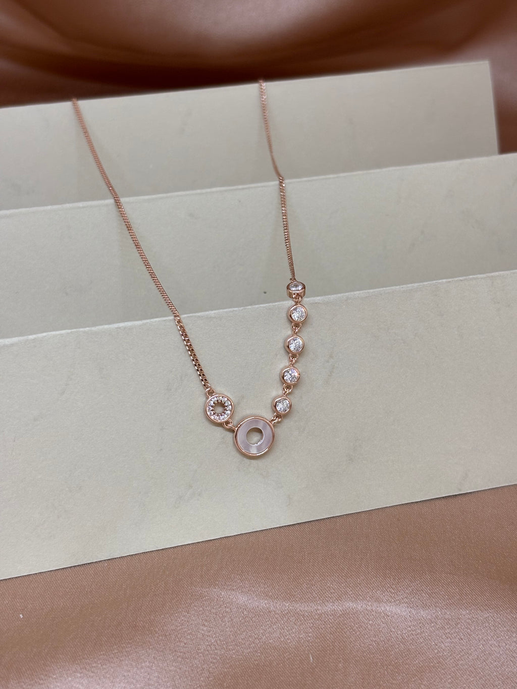 Celestial Orbit Rose Gold Necklace