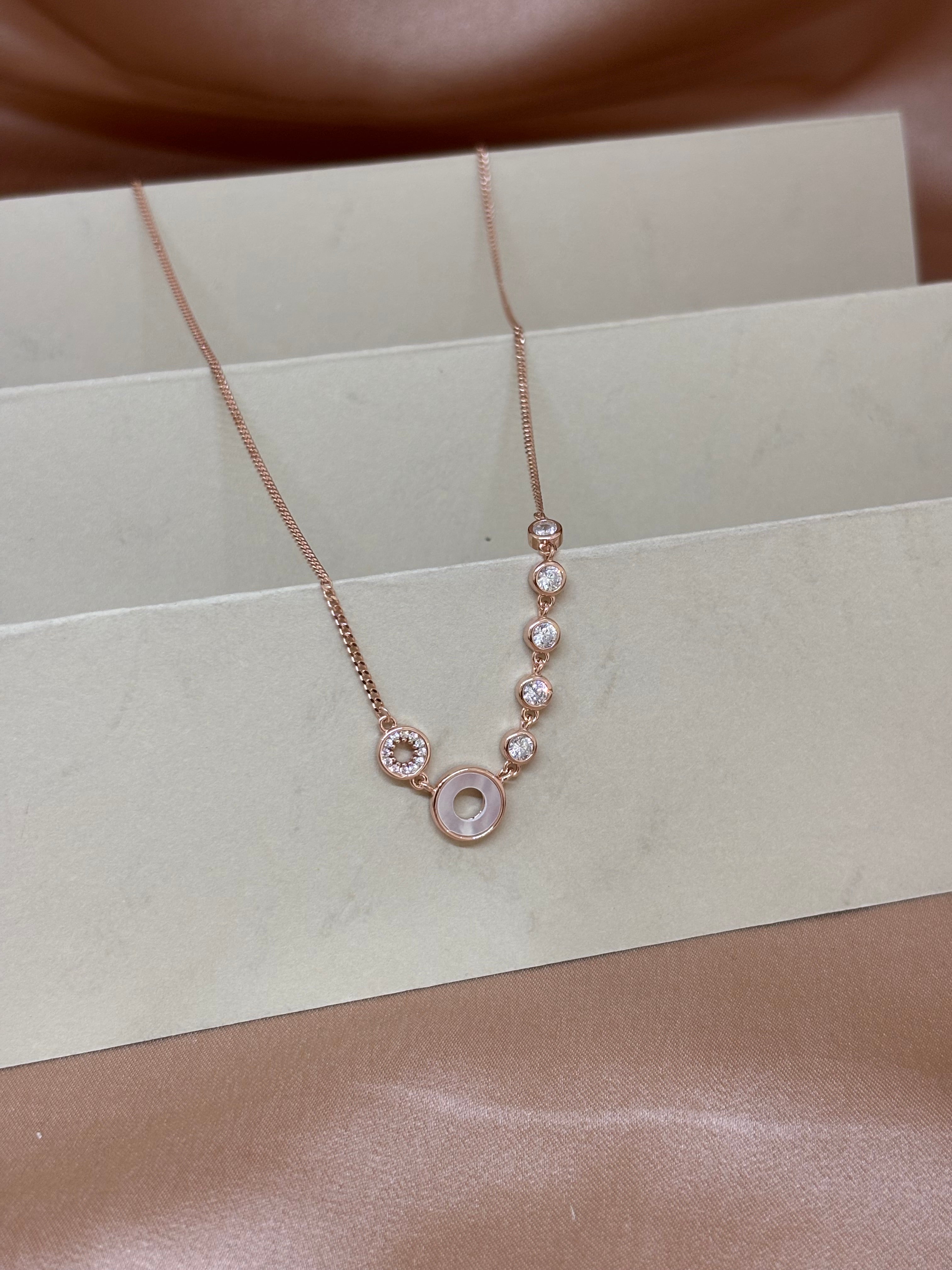 Celestial Orbit Rose Gold Necklace