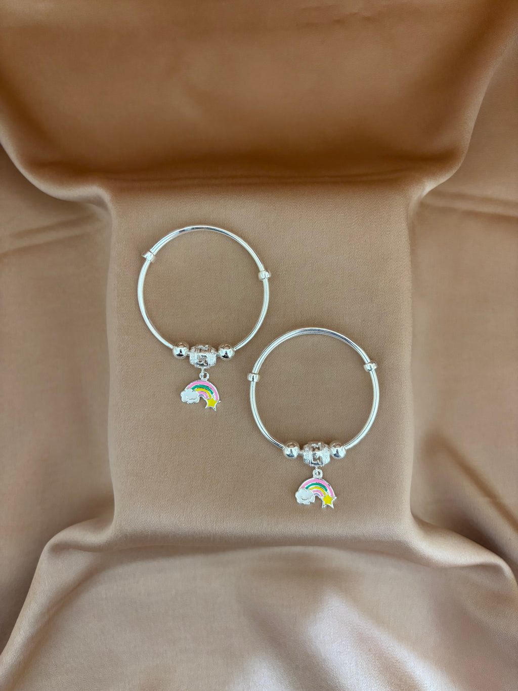 Over the Rainbow Silver Baby Kadli Set