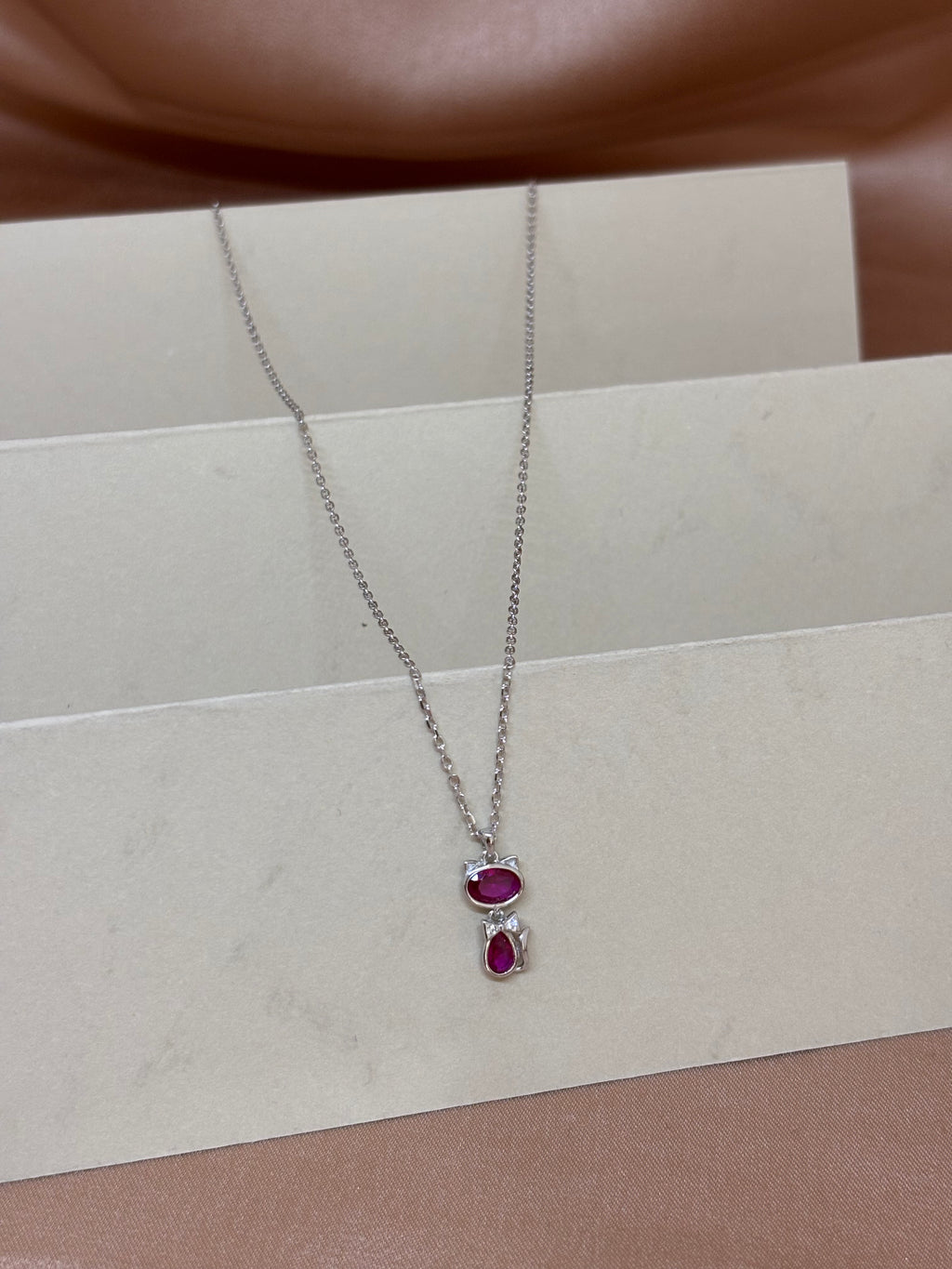 Ruby Red Cat Pendant