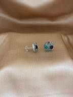 Tricolor Gem Studs