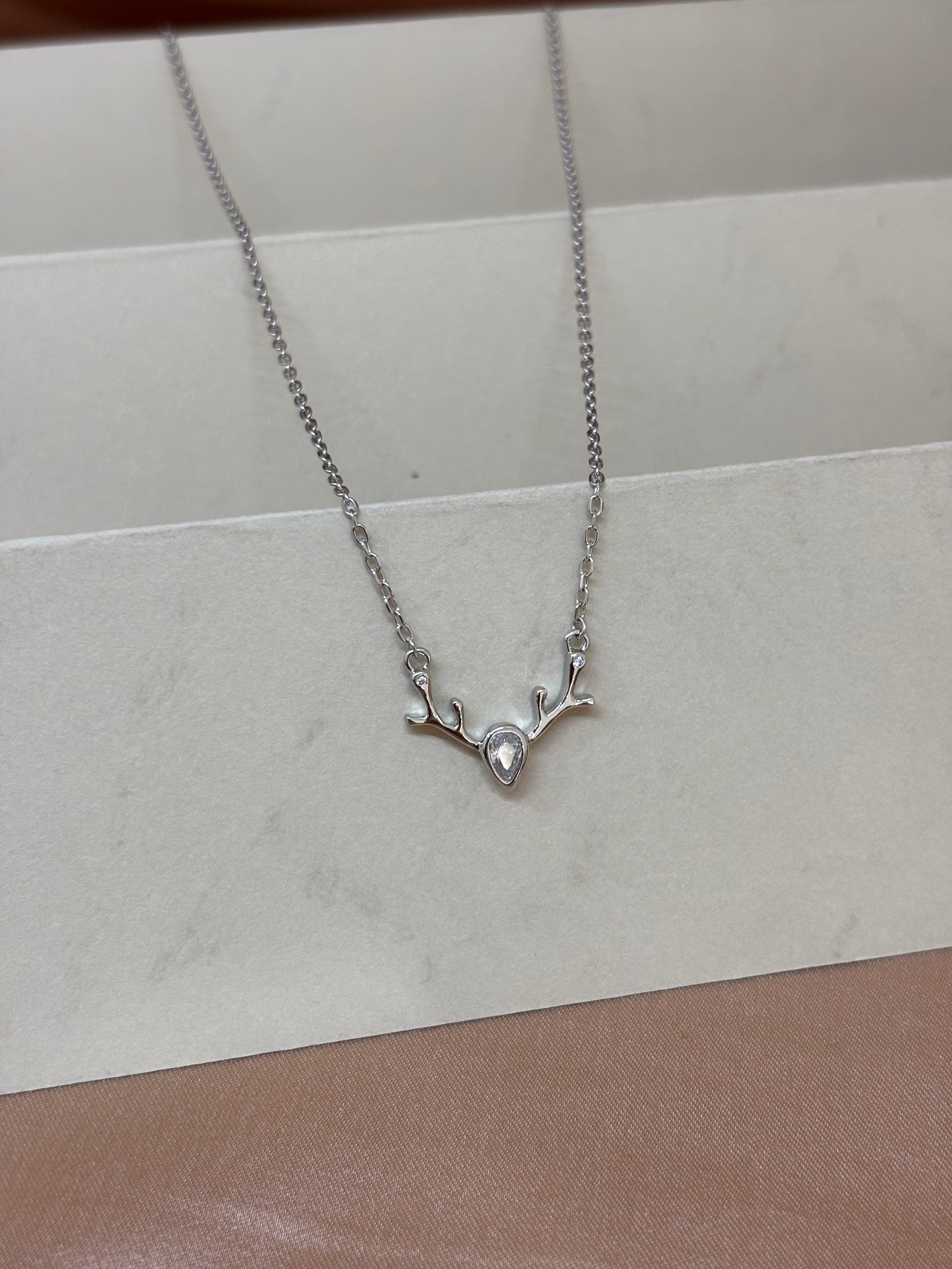 Teardrop Antler Necklace