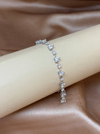 Alternating Geometric Crystal Link Bracelet