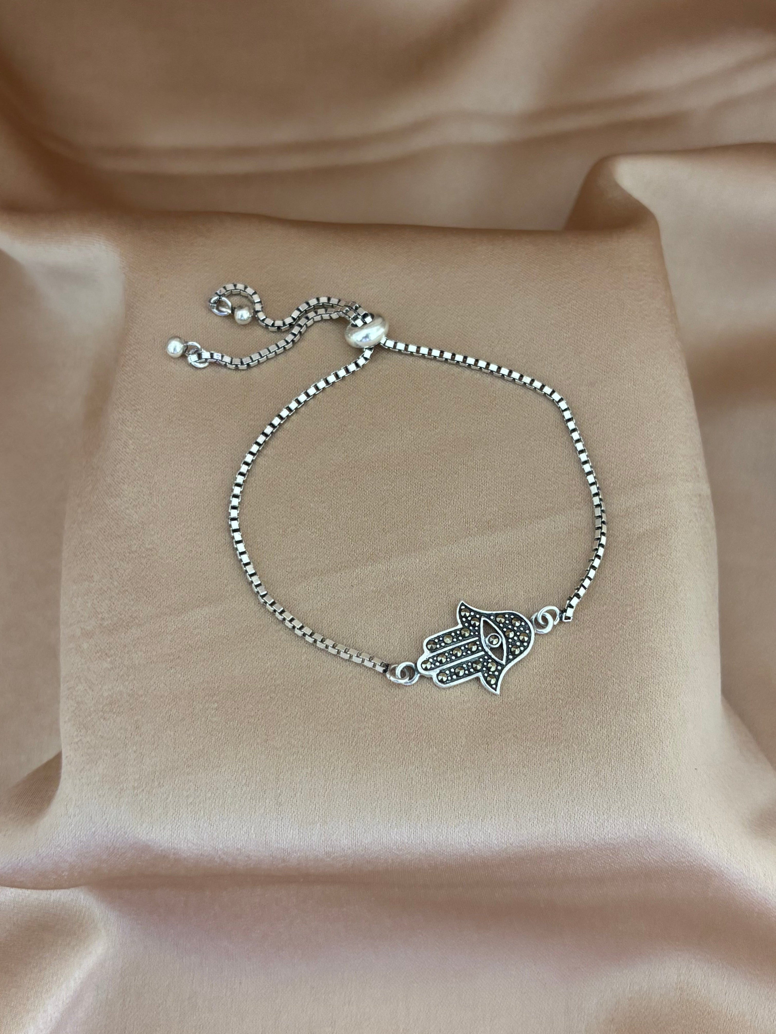 Marcasite Evil Eye Bracelet